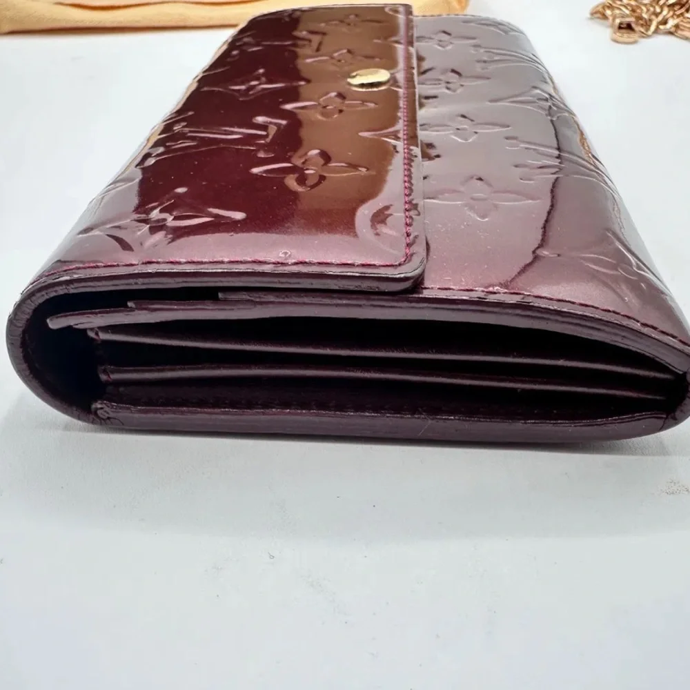 Authentic LOUIS VUITTON Rouge Fauviste Monogram Burgundy Vernis Patent Leather